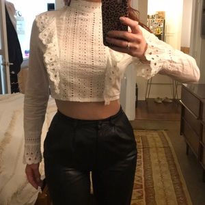 Vintage inspired crop blouse
